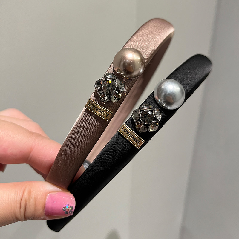 法式轻奢镶钻高颅顶细边发箍