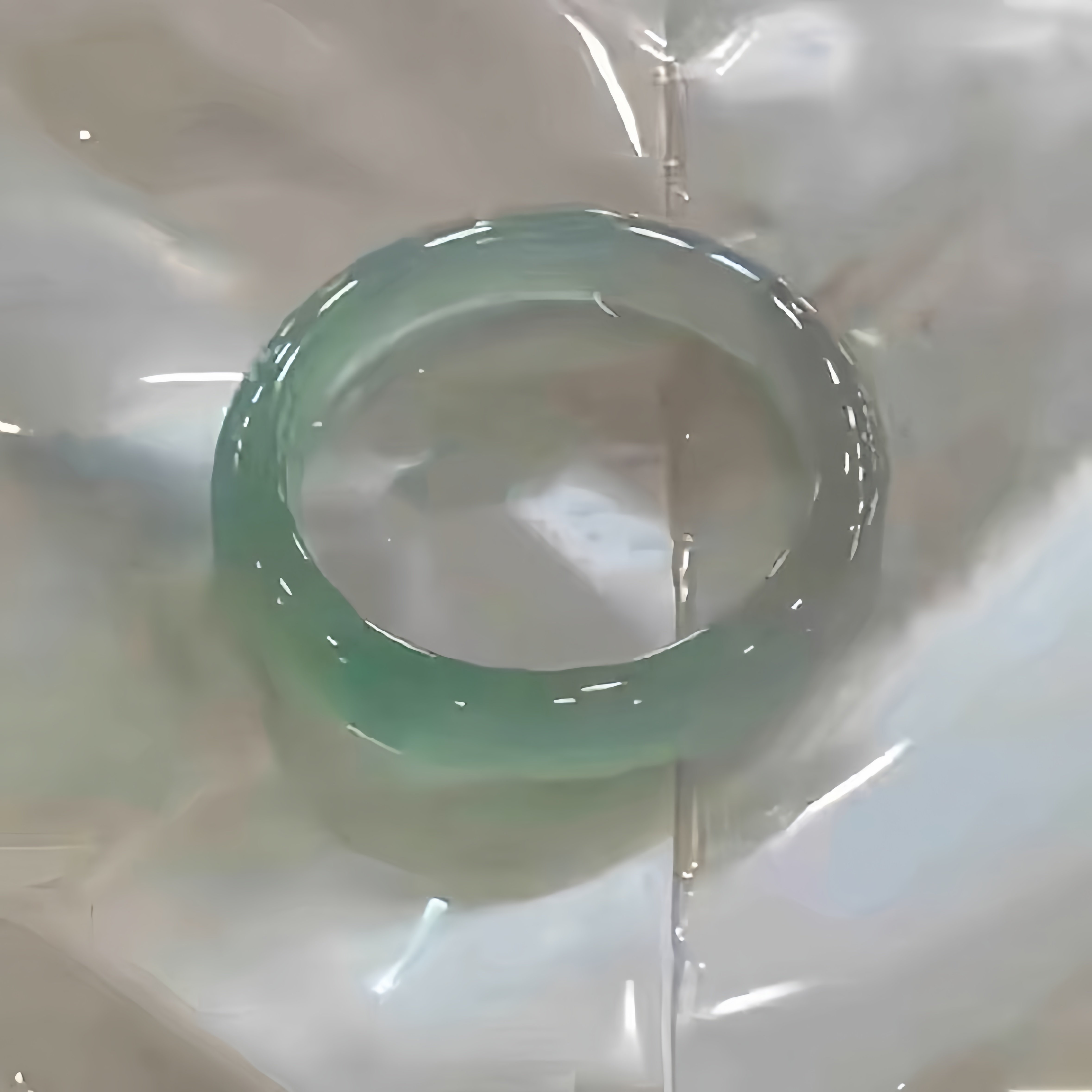 玉长情【晴色清柔】缅甸高端翡翠冰种甜绿飘花玉手镯正品真玉处理