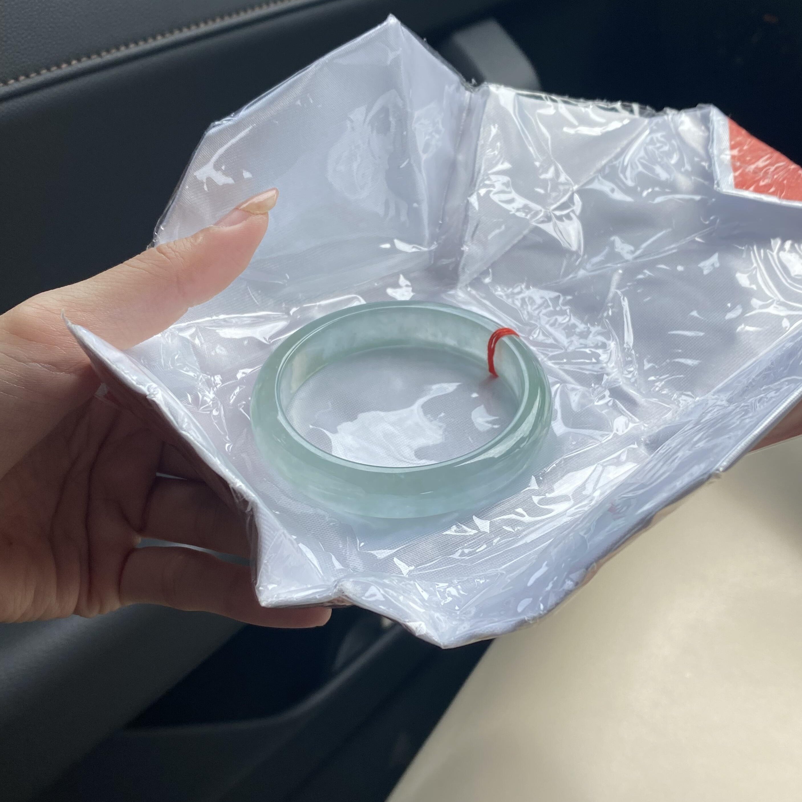 玉长情高端缅甸翡翠高冰种晴水纯色玉手镯子正品女款贵妃玉石处理