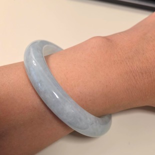 天然A货缅甸翡翠冰糯种纯色飘花真玉手镯子正品步离镯高端真玉石