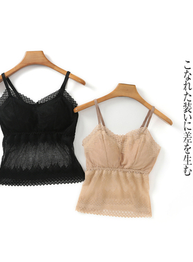 蕾丝文胸背心 女夏性感美背可调节吊带无钢圈带胸垫内搭外穿25976