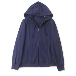 开衫 外贸女简约百搭连帽领拉链长袖 外套33436 春秋新款 莫代尔卫衣