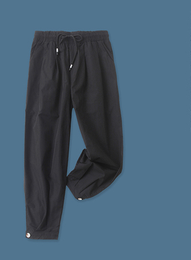 休闲裤  春秋新款外贸男女同款韩版宽松松紧腰系带束口长裤 24606