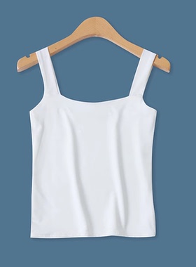双层背心   夏季新款外贸女装简约百搭纯色弹力内搭外穿显瘦30690