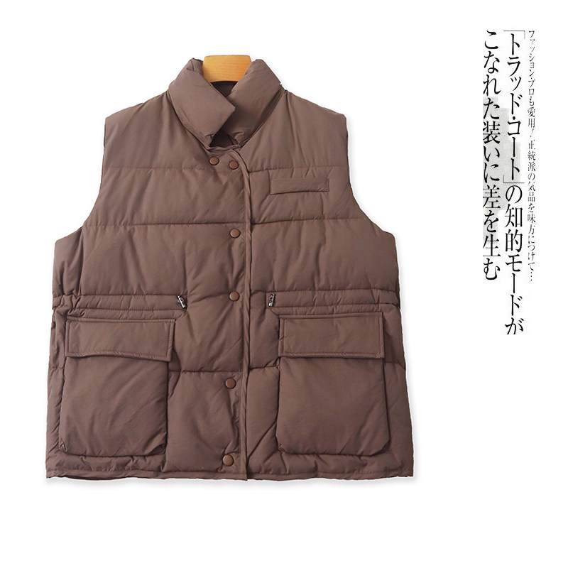 棉马甲 冬季新款女装简约百搭宽松翻领单排扣双口袋保暖棉衣29896,女装/女士精品,马夹,淘宝优惠券,粉丝福利购,淘宝优惠卷