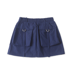 工装短半裙 夏季新款女时尚松减龄紧腰系带大口袋防走光短裙33060