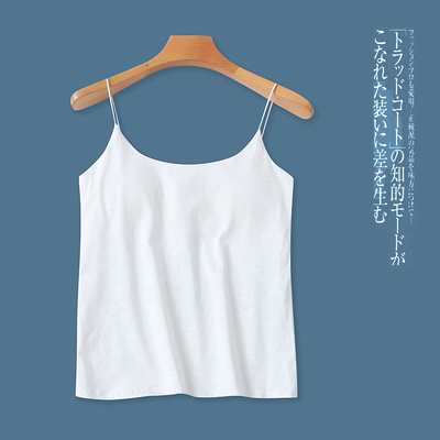内置胸垫打底吊带背心  棉混纺内搭外穿松紧吊带弹力女款30533