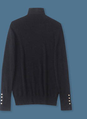 高领薄款毛衣  秋冬新款外贸女装简约百搭纯色软糯内搭外穿32165