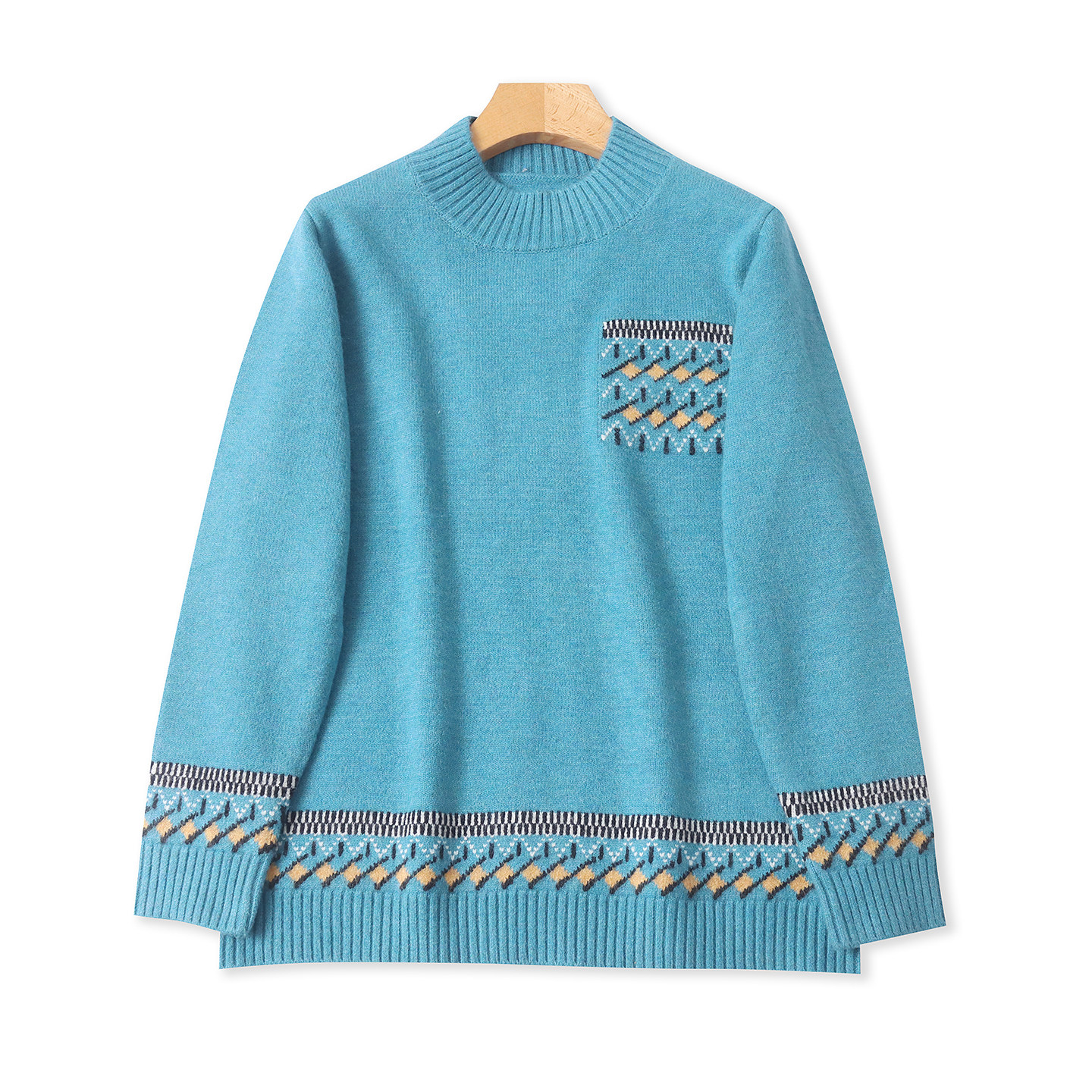 软糯毛衣 秋冬新款女装简约百搭半高领套头长袖拼色显瘦毛衣32931,女装/女士精品,毛衣,淘宝优惠券,粉丝福利购,淘宝优惠卷