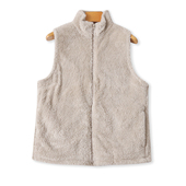 日单毛绒马甲 双口袋32470 简约百搭保暖立领拉链无袖 秋冬新款 女装