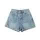 时尚 水洗棉牛仔短裤 女装 新款 休闲百搭高腰拉链纽扣阔腿33330 夏季
