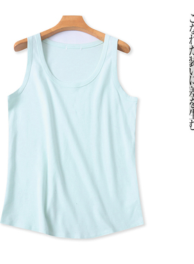 棉混纺背心 夏季新款外贸女装简约圆领套头纯色弹力内搭外穿31208