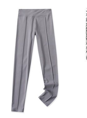 运动健身打底裤 春秋新款外贸女装双层弹力腰紧身小脚瑜伽裤30933