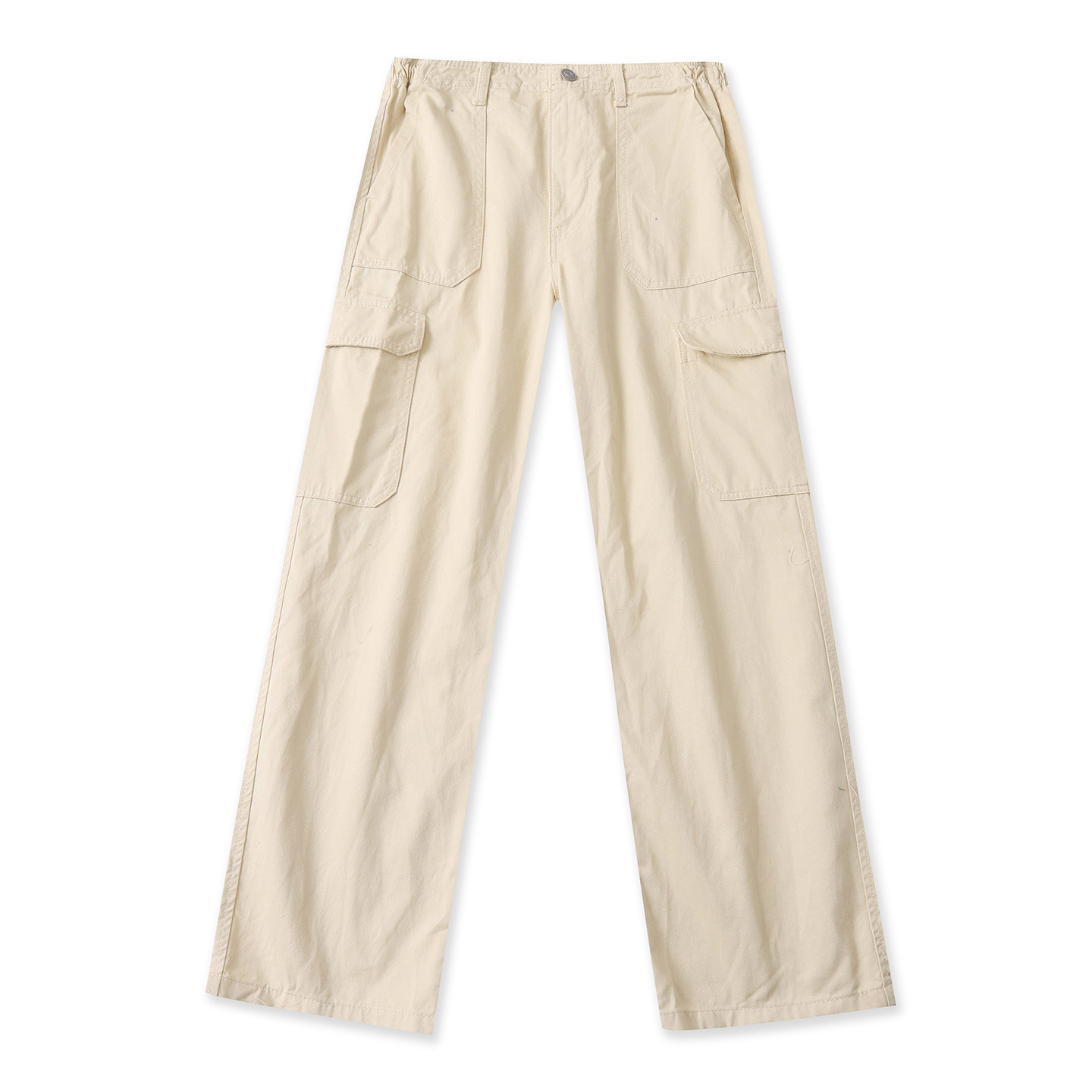 全棉阔腿工装裤  春秋新款外贸女装自然腰拉链纽扣直筒长裤33198,女装/女士精品,时尚工装裤,淘宝优惠券,粉丝福利购,淘宝优惠卷