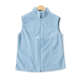 简约百搭立领拉链开衫 外贸女装 马甲33554 春秋新款 双面绒马甲背心