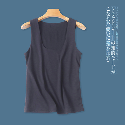 双层背心  夏季新款外贸女装百搭圆领套头运动健身内搭外穿30421