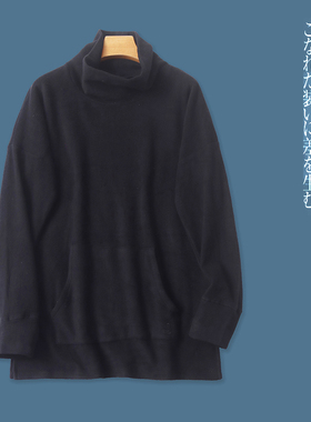 摇粒绒卫衣 春秋新外贸男女同款高领套头长袖袋鼠兜大码上衣30169