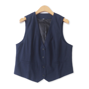 马甲 修身 春夏新款 时尚 V领单排扣内搭外穿背心33735 外贸女装 西装