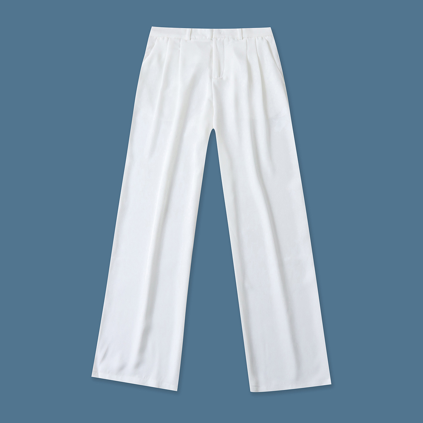 休闲西裤 春夏新款外贸女时尚百搭半松紧腰拉链搭扣直筒长裤33241,女装/女士精品,西装裤/正装裤,淘宝优惠券,粉丝福利购,淘宝优惠卷