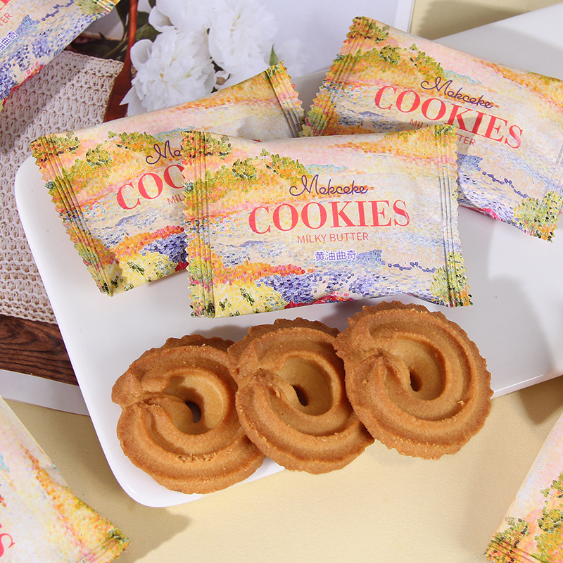 mokcoke莫可卡黄油味曲奇饼干牛奶香500g结婚喜糖果喜饼干小零食