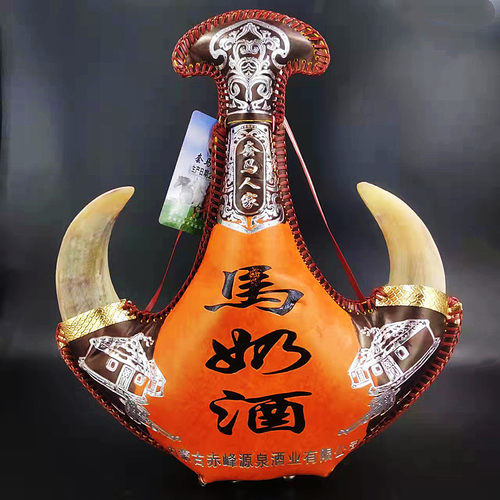 酒奶酒内蒙古特产奶香型马奶酒18度500ML 蒙古酒皮囊酒
