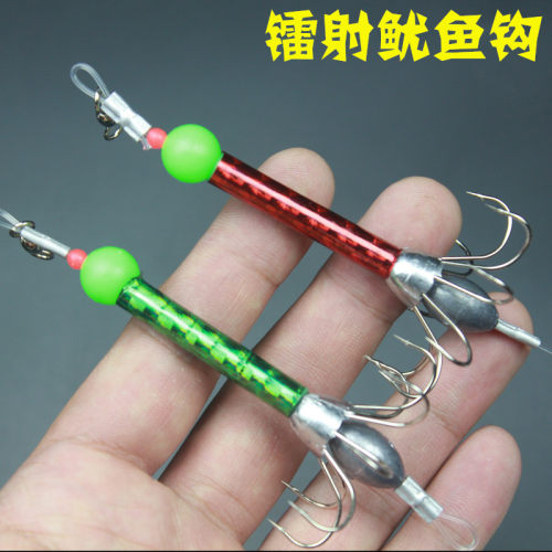 镭射反光鱿鱼钩海钓仿真12