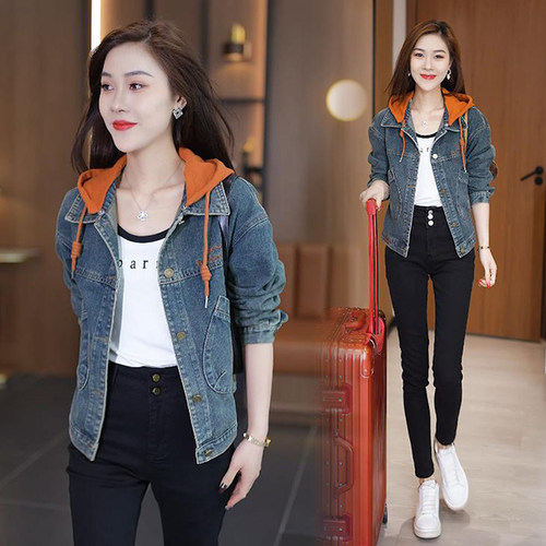 春秋牛仔外套女装时尚休闲
