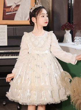 女童秋冬洛丽塔公主裙2025新款儿童学院风小清新生日舞会礼服裙子