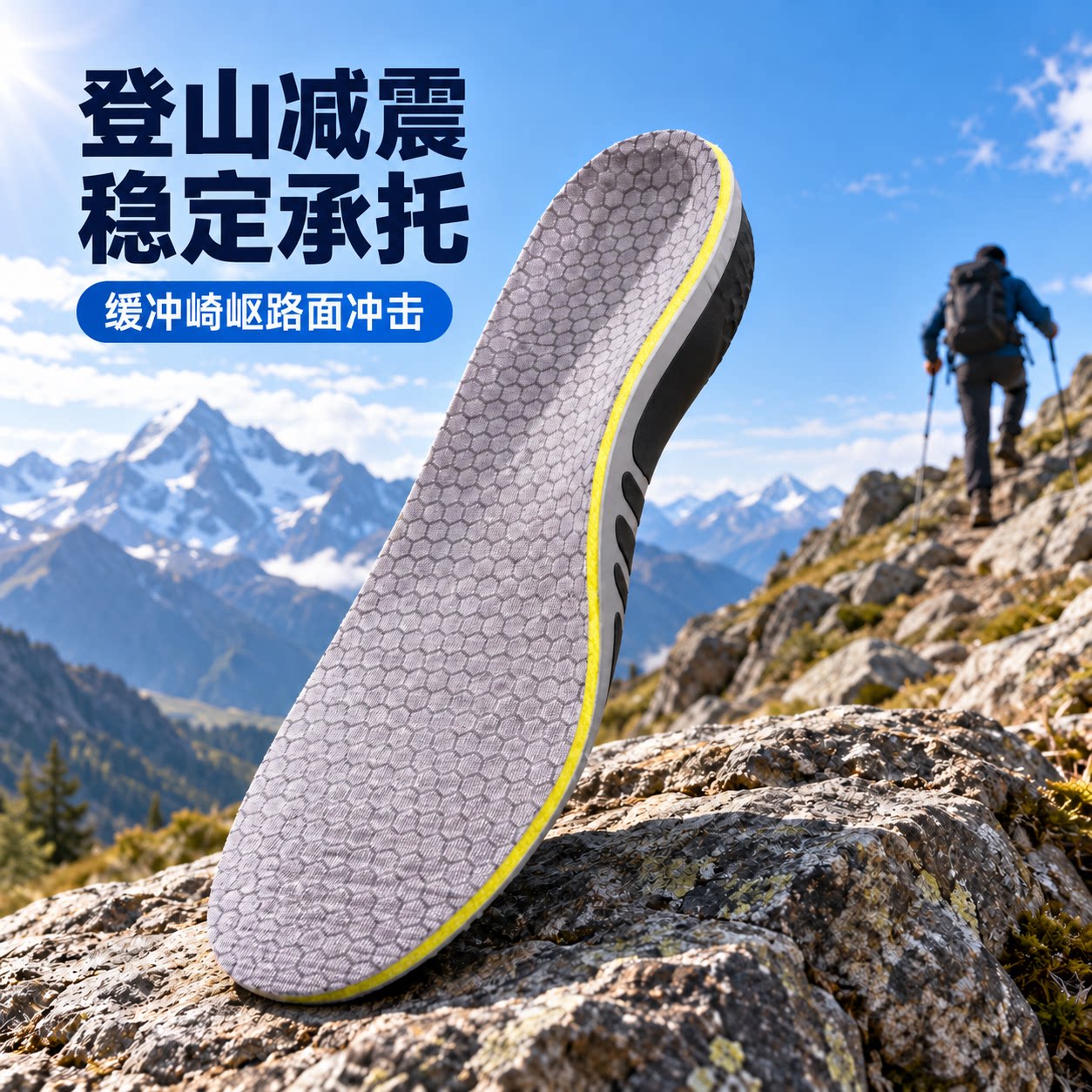 户外徒步登山鞋垫专业减震加厚图片