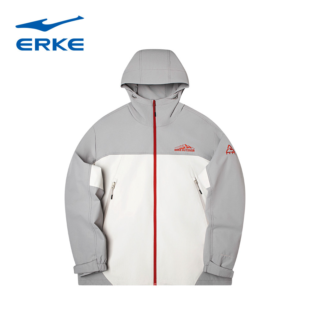 鸿星尔克运动风衣男2026春时尚连帽防风户外运动外套 11226101073