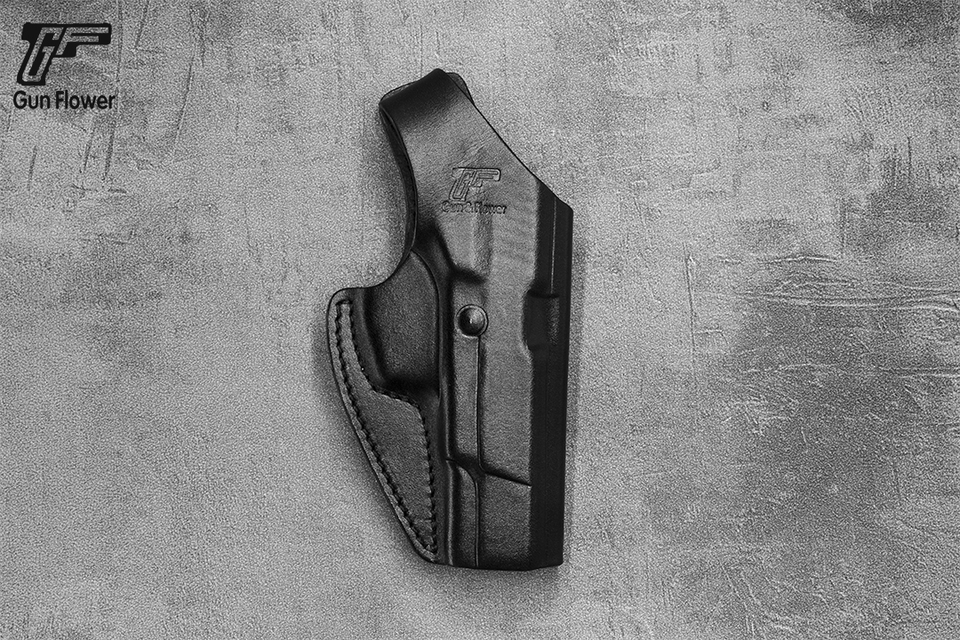 枪花影视道具真皮枪套快拔防抢