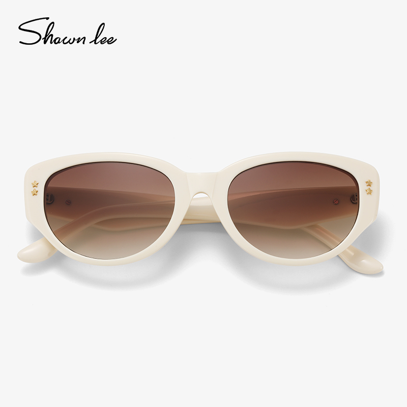 Shawnlee戚薇同款墨镜女高级感ins复古猫眼太阳眼镜男防紫外线潮
