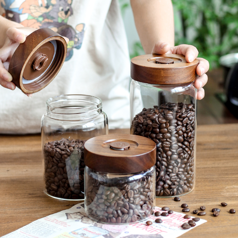 收纳单向排气茶叶罐咖啡豆储物罐