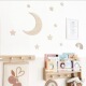 ins北欧风儿童房墙上装 饰月亮星星壁挂墙贴壁饰场景布置卧室房间