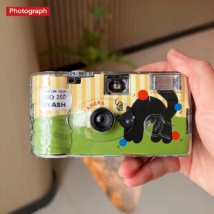 photograph小黑猫一次性胶片相机胶卷学生生日礼物圣诞女生伴手礼