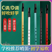 爱尔兰哨笛初学者入门学生口笛6孔cd调风笛新款 金属竖笛笛子乐器