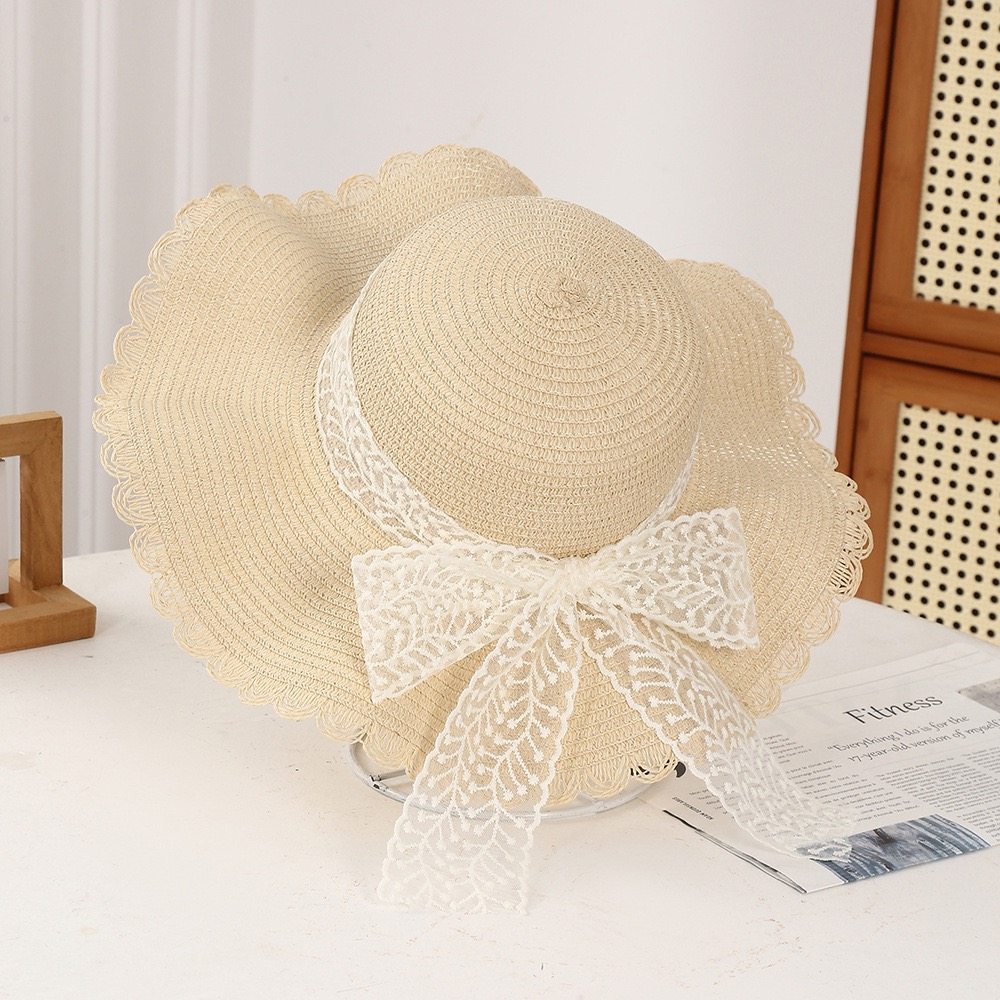 法式蕾丝蝴蝶结草帽女2025新款大帽檐防晒遮阳渔夫帽海边沙滩度假,服饰配件/皮带/帽子/围巾,帽子,淘宝优惠券,粉丝福利购,淘宝优惠卷