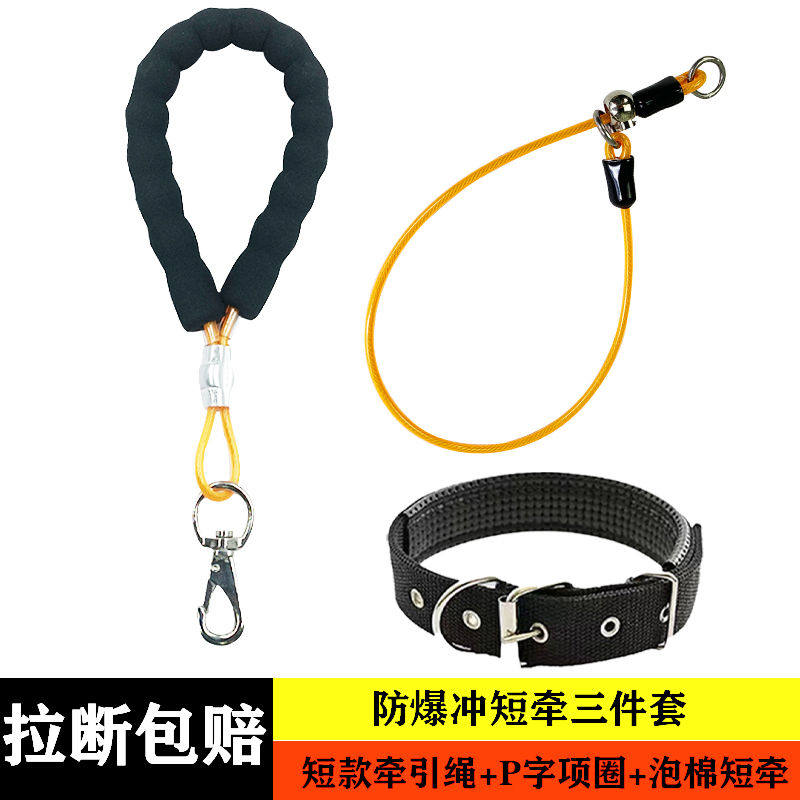 狗狗牵引绳防爆冲p绳可调节p链绳