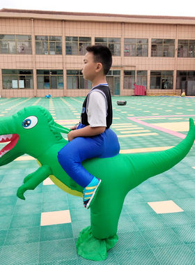 骑行恐龙亲子服装幼儿园活动可爱