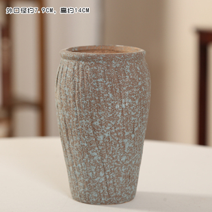 法师肉肉透气大中号做旧多肉小老桩庄花盆细高复古做旧陶罐陶瓷