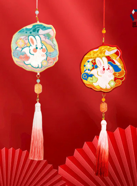蛇年香囊刺绣挂脖香包画蛇添福红色兔子荷包异形随身香料古风