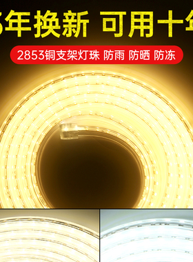 led灯带220V无导线背景吊顶灯槽长条线灯招牌照明超亮室内外防水