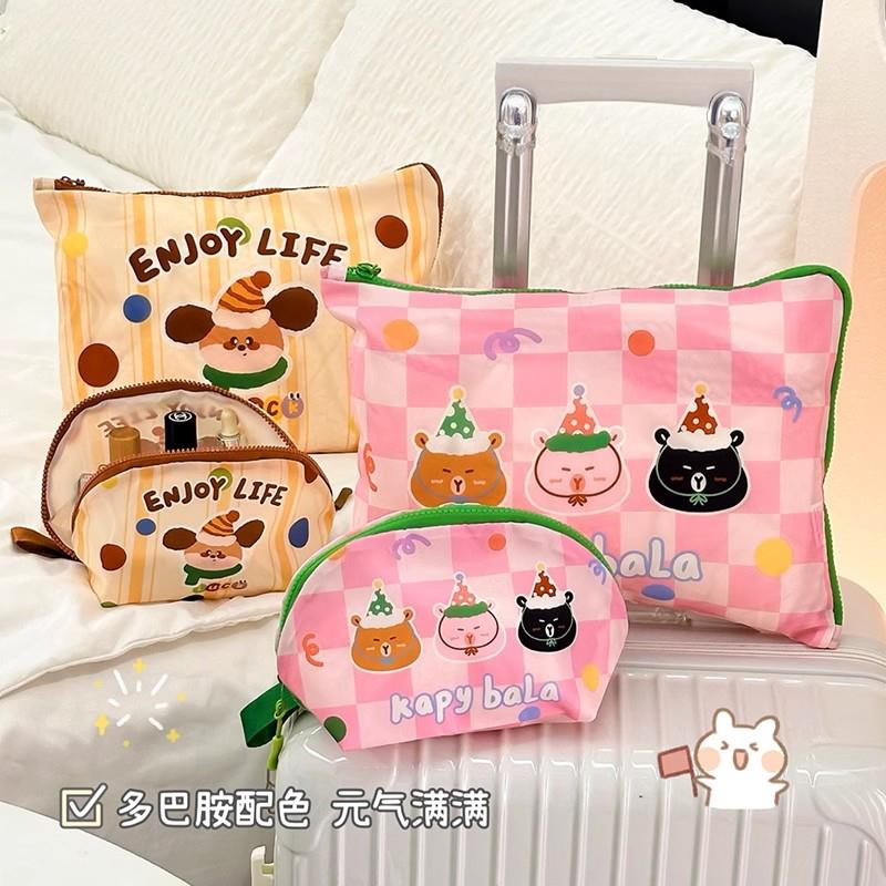 日本新款化妆品收纳包旅游衣物整理收纳袋护肤品洗漱袋内裤内衣袋