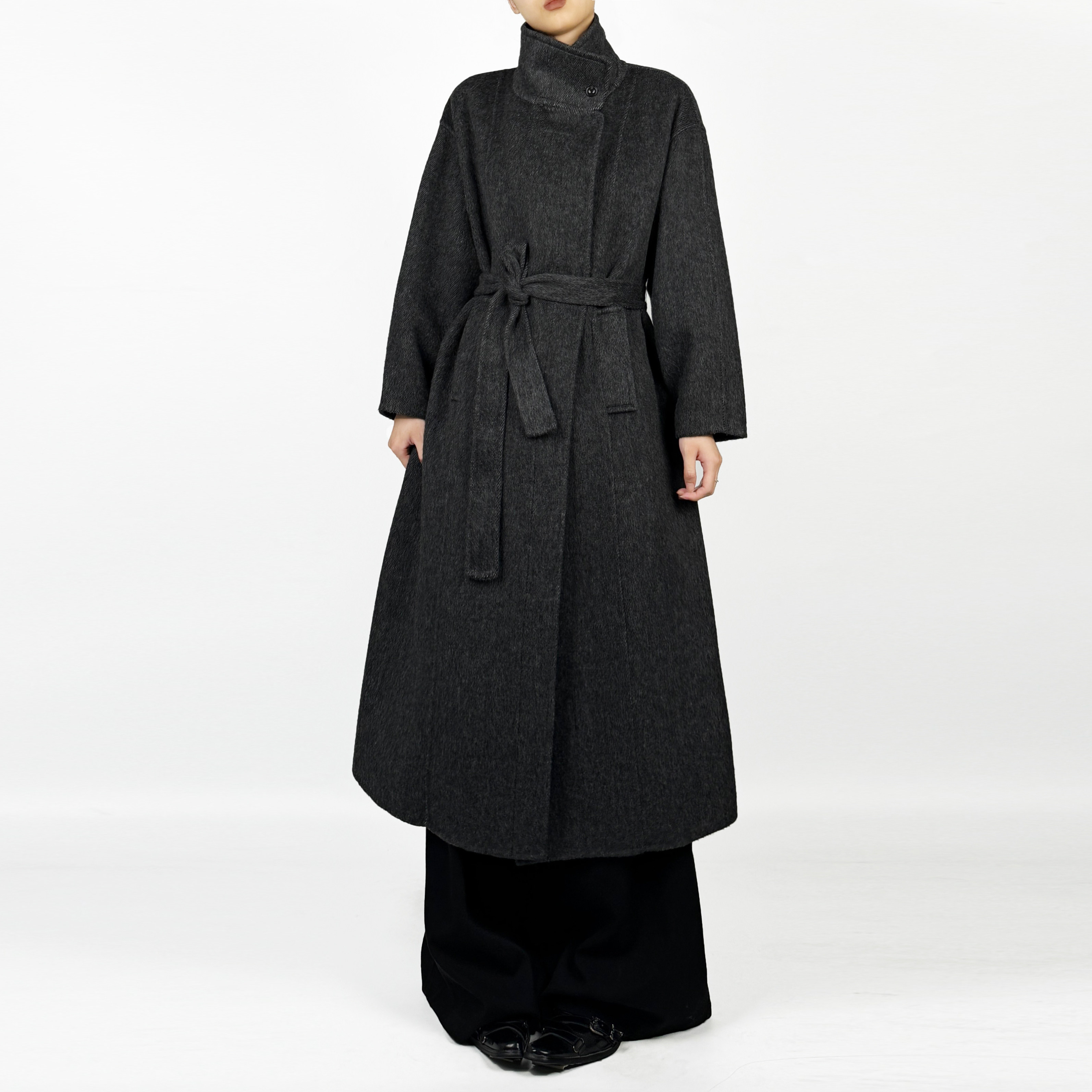 解余 JIEYU 新款立领设计两粒扣长款羊毛大衣,女装/女士精品,毛呢外套,淘宝优惠券,粉丝福利购,淘宝优惠卷