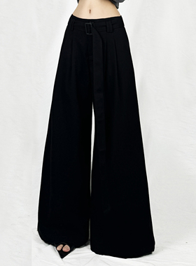 解余 JIEYU 简约百搭系腰带阔腿裤