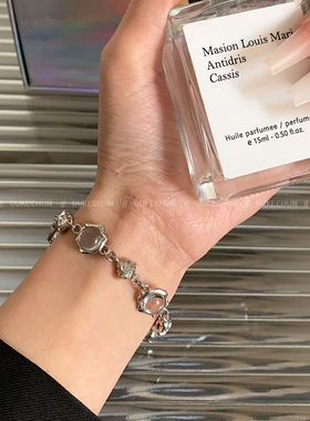 嘻哈个性透明珠拼接手链男女同款