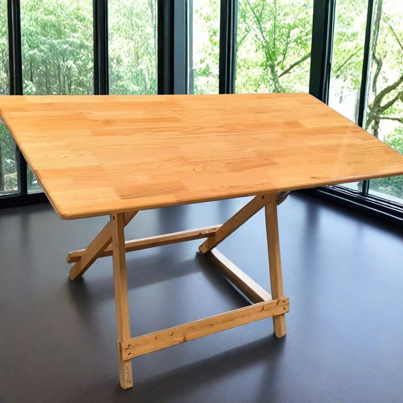 方桌柏木折叠桌降夜市学习便携式露营装备吃饭桌香柏木桌子绘画桌