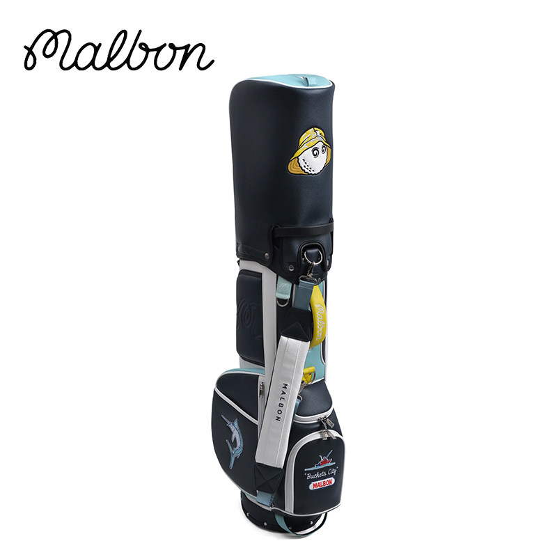 原装韩国进口MALBON高尔夫球包23款联名男女款轻便多功能PU支架包
