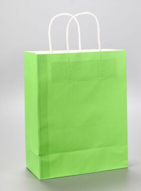 厂家直销现货牛皮纸手提袋服装购物袋糖果色礼品袋定制外卖袋定做