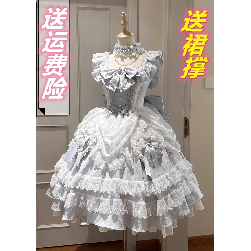 童话少女降临甜妹doll感华丽小礼服感蕾丝飞行蛋糕日记lolita裙子